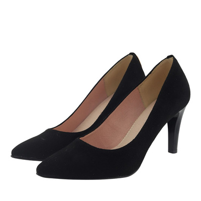 Чорні замшеві туфлі Clasicco