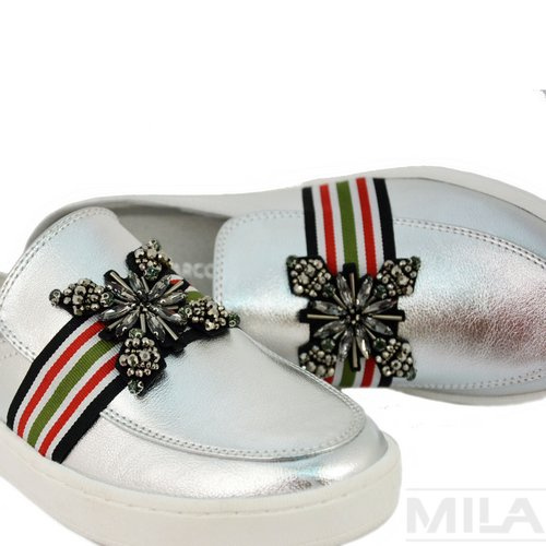 Klapki Marco Tozzi srebrne 2-27304-22 948