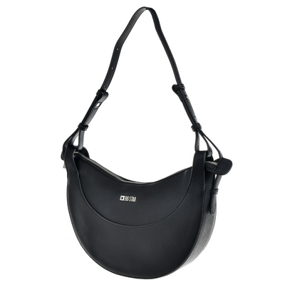 Жіноча чорна сумка-почтальон з ремінцем Big Star