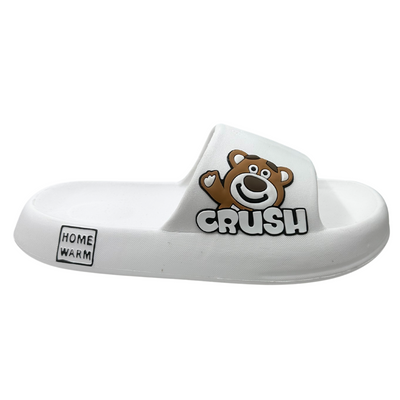 Białe klapki damskie basenowe z pianki 