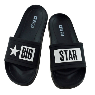 Czarne klapki młodzieżowe z widocznym logo Big Star