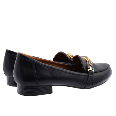 Жіночі чорні мокасини на пряжці, сліпони