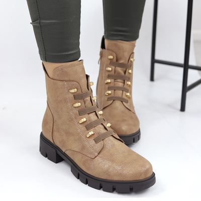 Коричневі замшеві жіночі ботильйони