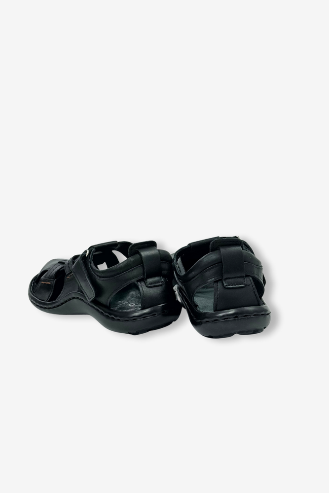 Wygodne sandały męskie z naturalnej skóry czarne