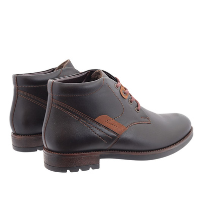 Trzewiki męskie skórzane brązowe Activ