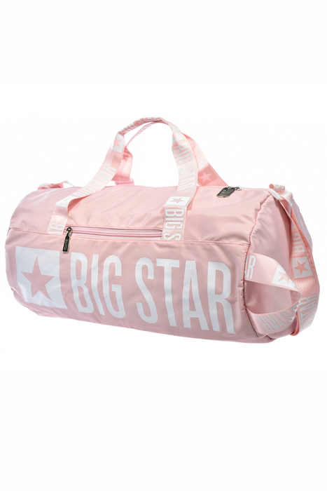 Damska torba sportowa jasnoróżowa z logo Big Star