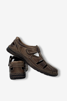 Шкіряні туфлі на липучці кабіру кольору Mariusz