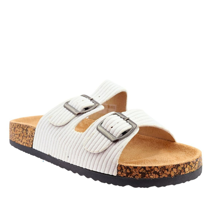 Білі шльопанці з регульованими пряжками Evento