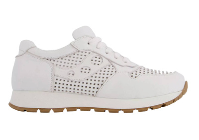 Модні білі жіночі шкіряні кросівки Venezia