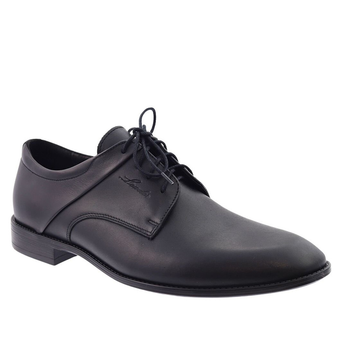 Skórzane półbuty wizytowe męskie Leader