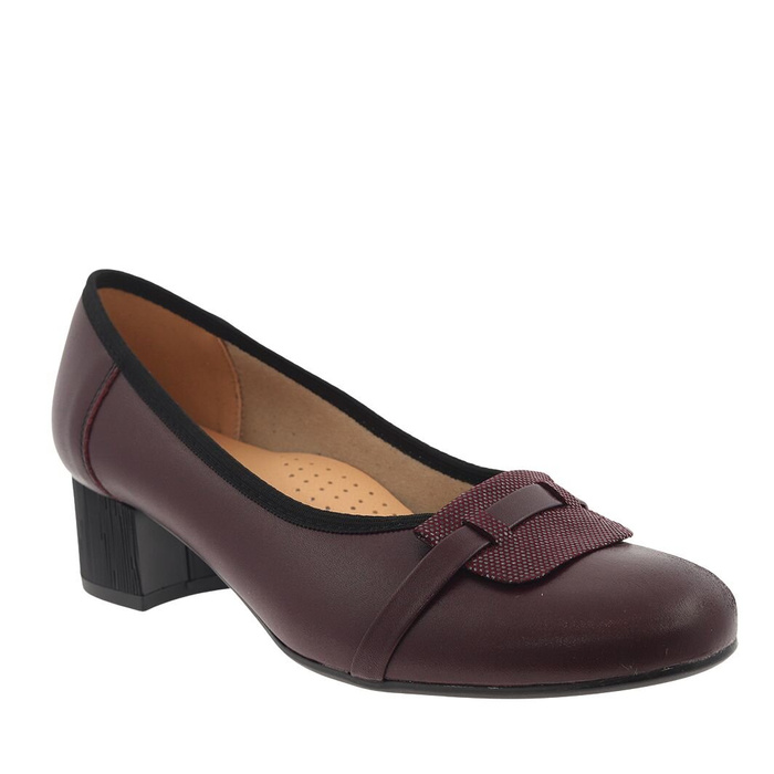 Бордові шкіряні човники з колодкою Galant