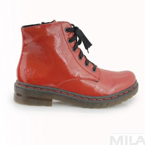 TRAPERY RIEKER CZERWONE LAKIEROWANE 76240-33