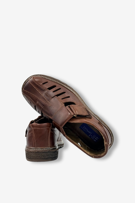 Шкіряні туфлі на липучці кабіру кольору Mariusz