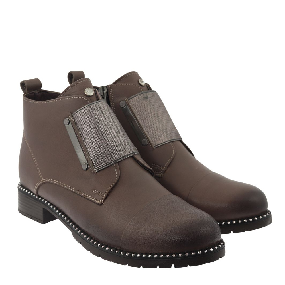 Шкіряні ботильйони Loretta Vitale капучино