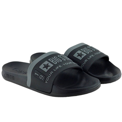 Czarne klapki domowe, basenowe Big Star