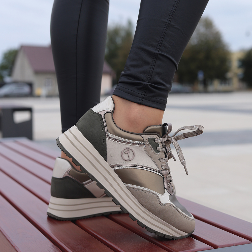 Buty sportowe damskie olive comb Tamaris