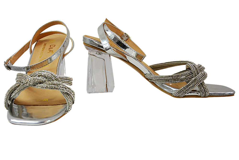 Sandały D&A MR-13 srebrne