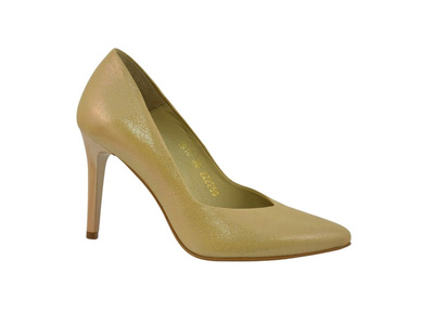 Szpilki CLASICCO by ESKA 1916/791 złoto satyna