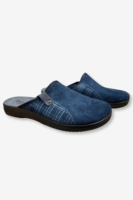 Чоловічі домашні тапочки коричневого кольору з польським покриттям