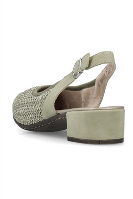 Човники жіночі з відкритою п'ятою на колодці Rieker