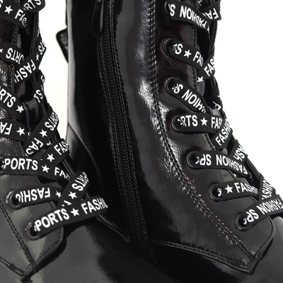 Trapery lakierowane czarne Vinceza