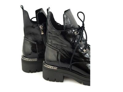 Чоботи LEMAR 60349, чорні лаковані