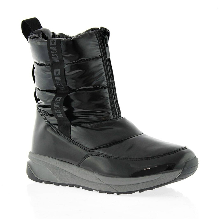 Śniegowce damskie Big Star czarne ocieplane zapinane z przodu