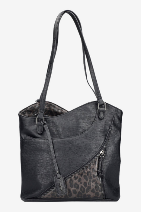 Коричнева сумка через плече з підвіскою Rieker