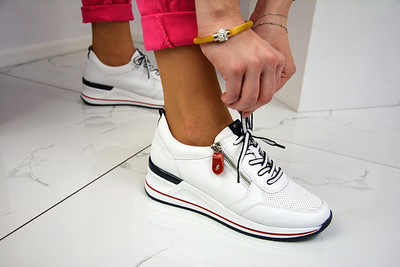 Sneakersy Remonte D3207-80 białe