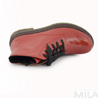 TRAPERY RIEKER CZERWONE LAKIEROWANE 76240-33