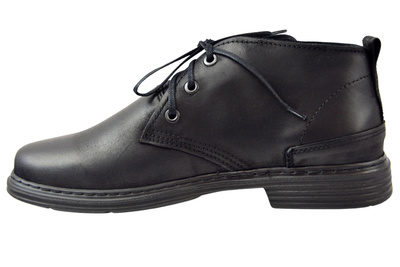 Чоловічі півчобітки POLBUT 191, чорні, на шнурівці