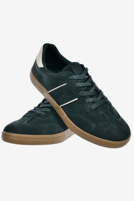 Zielone półbuty męskie zamszowe płaskie Big Star