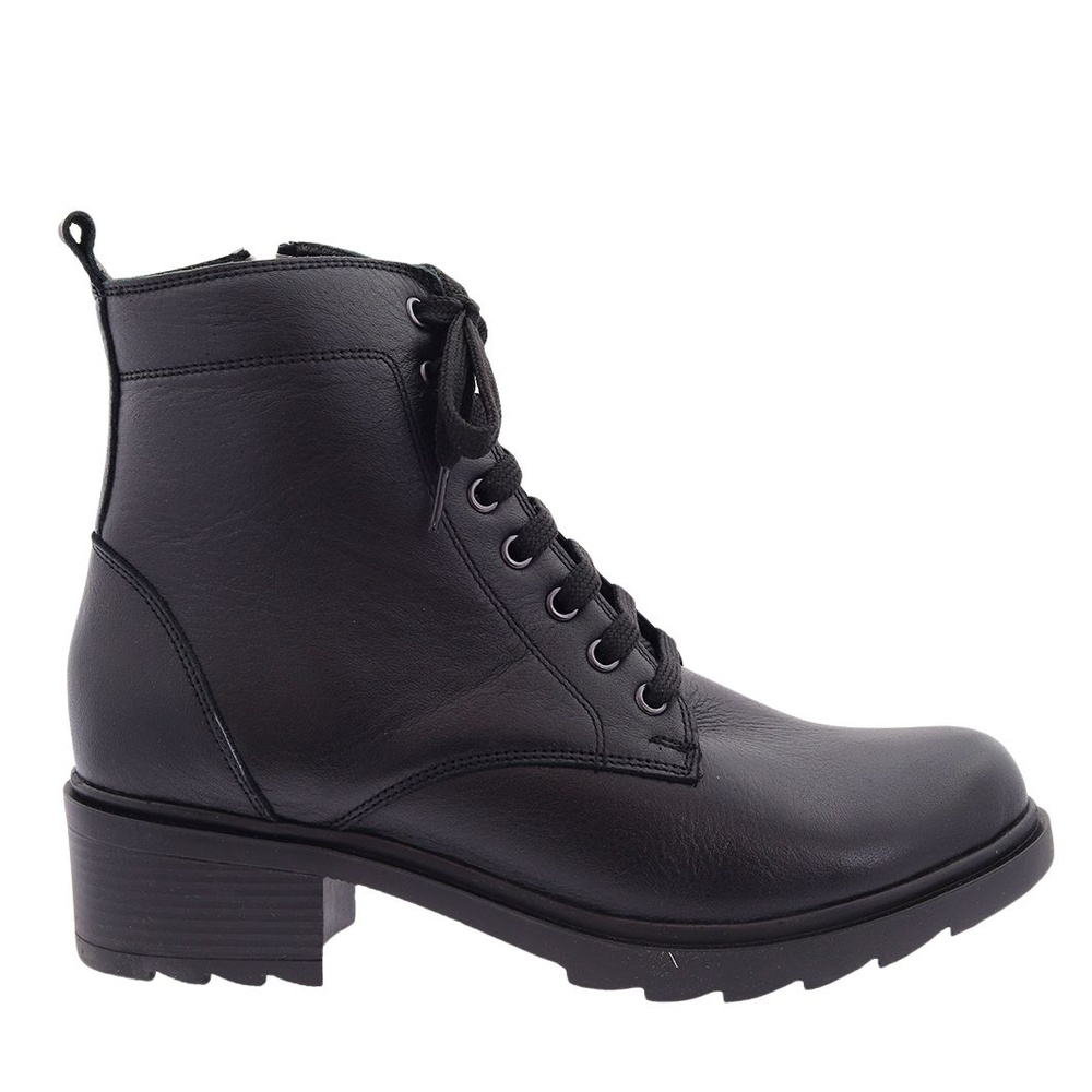 Чорні ботильйони Missmamma на шнурівці на високих підборах