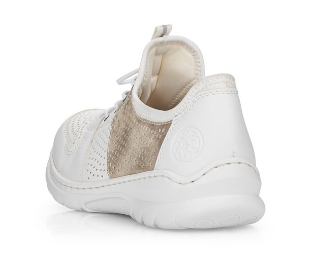 Półbuty Rieker L3254-80 biało - beżowe