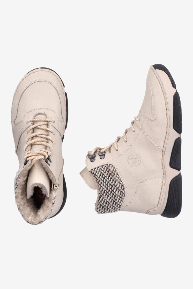 Ботильйони RIEKER Z9583-00, чорні, з оборками