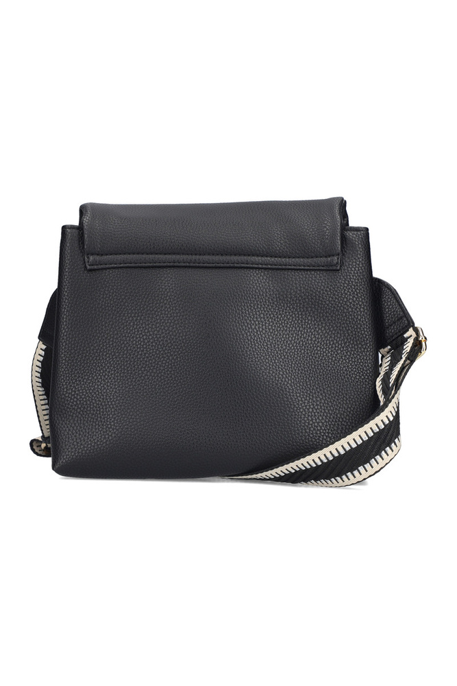 Чорна сумка-почтальон з екошкіри з сумкою Rieker