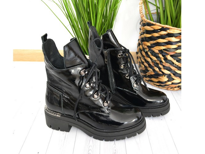 Чоботи LEMAR 60349, чорні лаковані