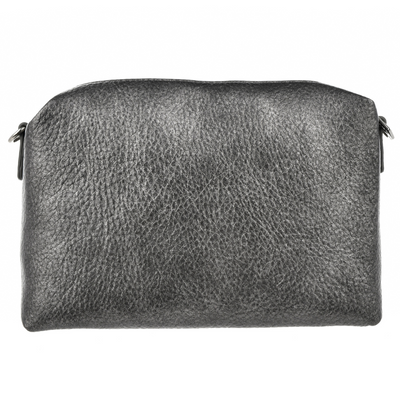 Маленька срібляста сумка-почтальон з широким ремінцем Big Star