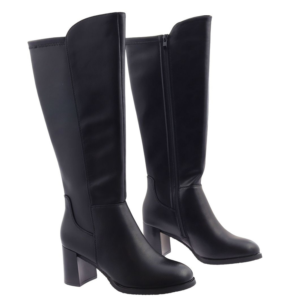 Чорні шкіряні черевики на блискавці