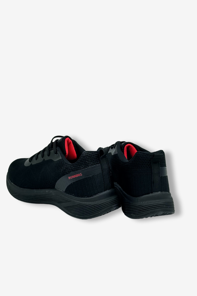 Sneakersy męskie lekkie czarne sznurowane