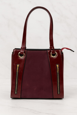 Жіноча чорна сумочка з подвійною ручкою і ремінцем Big Star