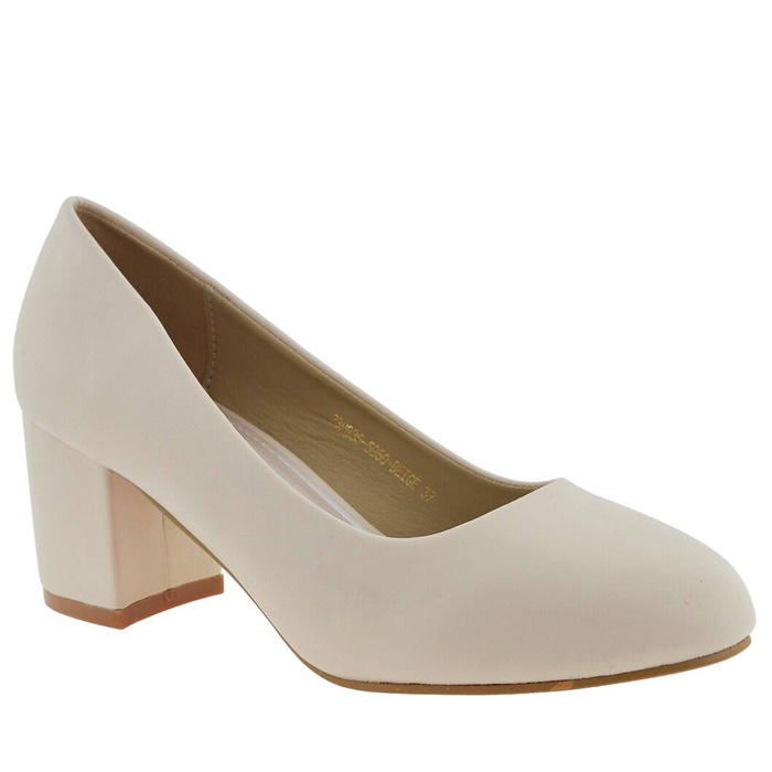 Бежеві човники з екологічної шкіри на високому каблуці Evento