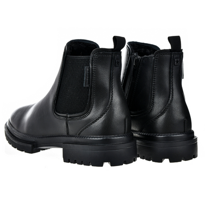 Botki męskie sztyblety czarne wsuwane 