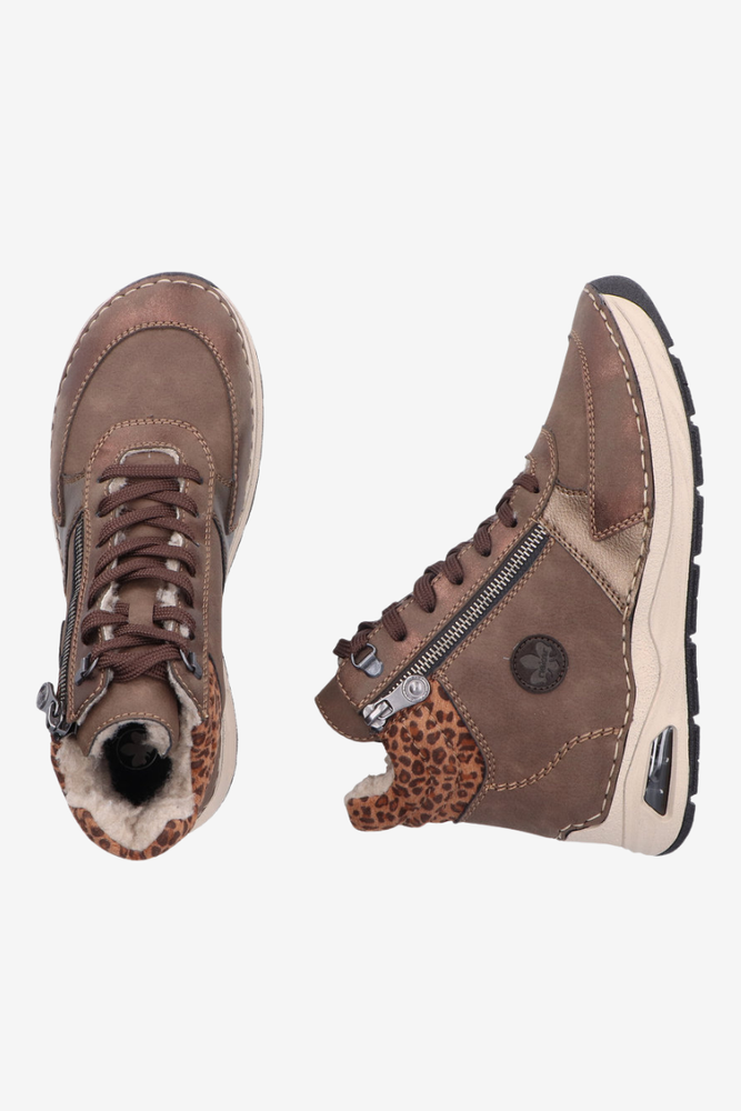 Ботильйони RIEKER Z9583-00, чорні, з оборками