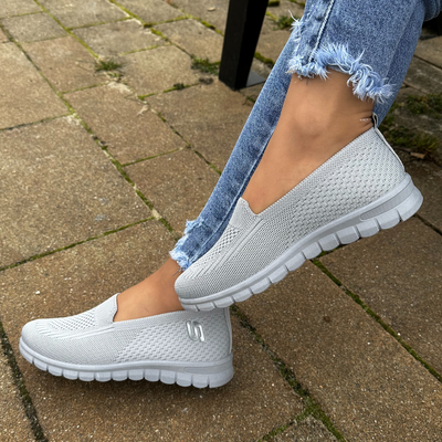 Tenisówki damskie szare wsuwane Potocki