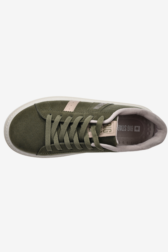Sneakersy khaki na platformie damskie Big Star