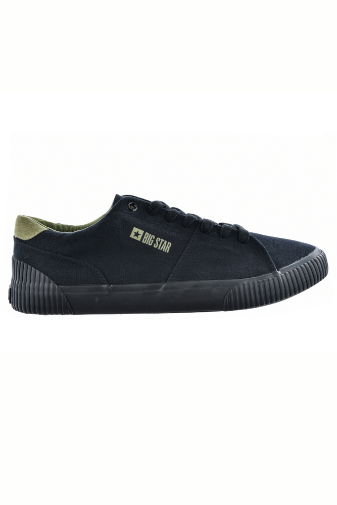 Trampki męskie czarne materiałowe sznurowane Big Star
