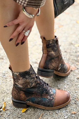 Барвисті шкіряні жіночі ботильйони Rieker 