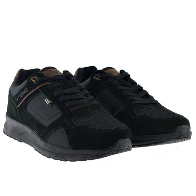 Sneakersy męskie czarne sznurowane sportowe