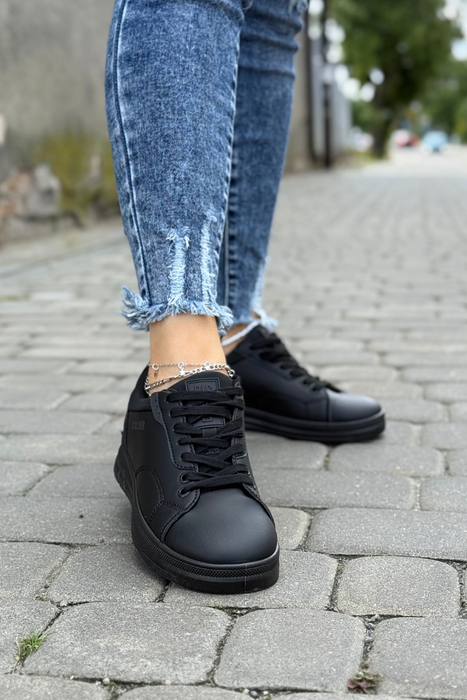 Sneakersy czarne na niskiej platformie Big Star